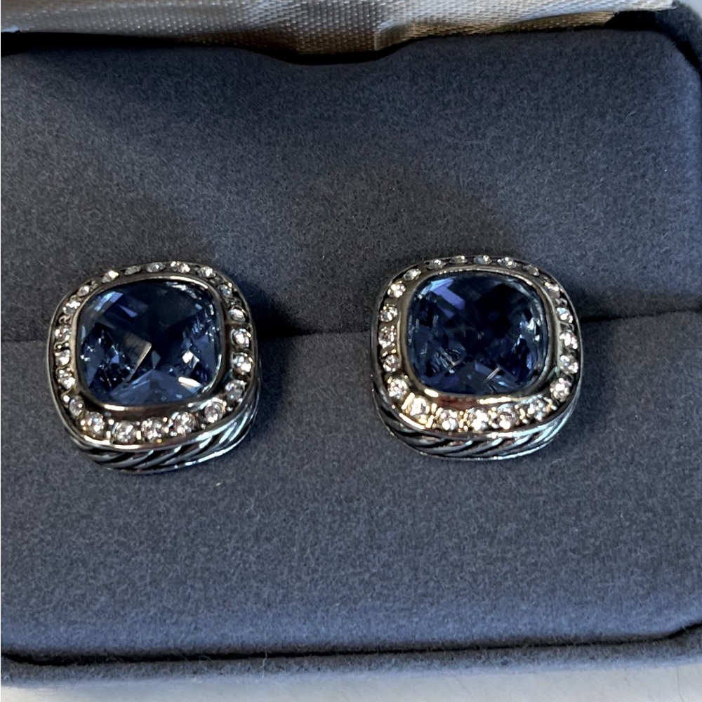 Beautiful blue and what do you call them?zirconia earrings